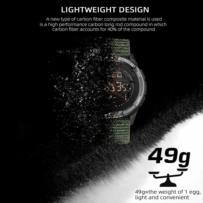 North Edge ALPS Men's Electronic Watch Shock Sports Super Light Outdoor Compass 50M Waterproof Wristwatches