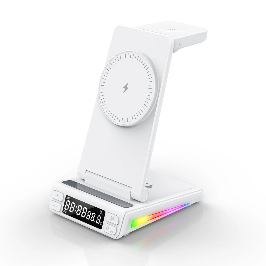 Magnetic Phone Holder 15W Fast Wireless Charger Stand 3 in 1 Wireless Charger for Phone Smart Watch Headset