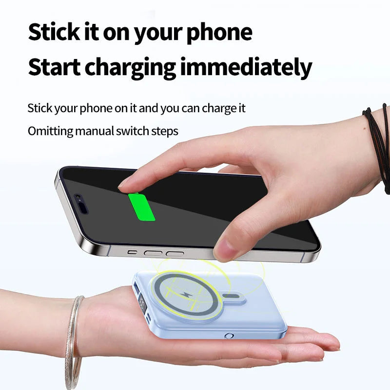 Gebra 4-in-1 Solar Wireless Fast Charging 10000mAh Li-Polymer Battery Power Bank Digital Display 15W Output Type-C Input/Output