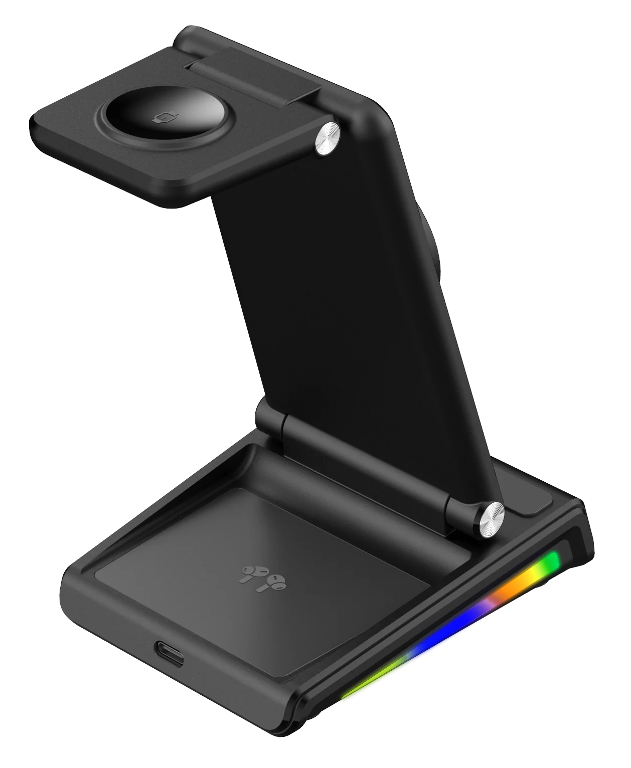 Magnetic Phone Holder 15W Fast Wireless Charger Stand 3 in 1 Wireless Charger for Phone Smart Watch Headset
