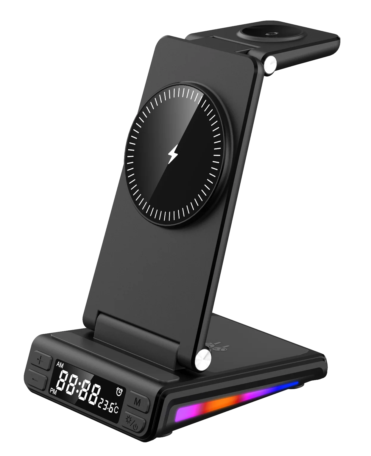 Magnetic Phone Holder 15W Fast Wireless Charger Stand 3 in 1 Wireless Charger for Phone Smart Watch Headset