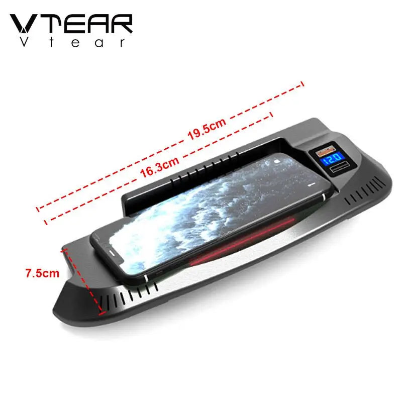 Car Wireless Charger For Ford Mustang Gt Accessories Cell Phone Charging Plate Interior Modification Auto Parts 2016-2023