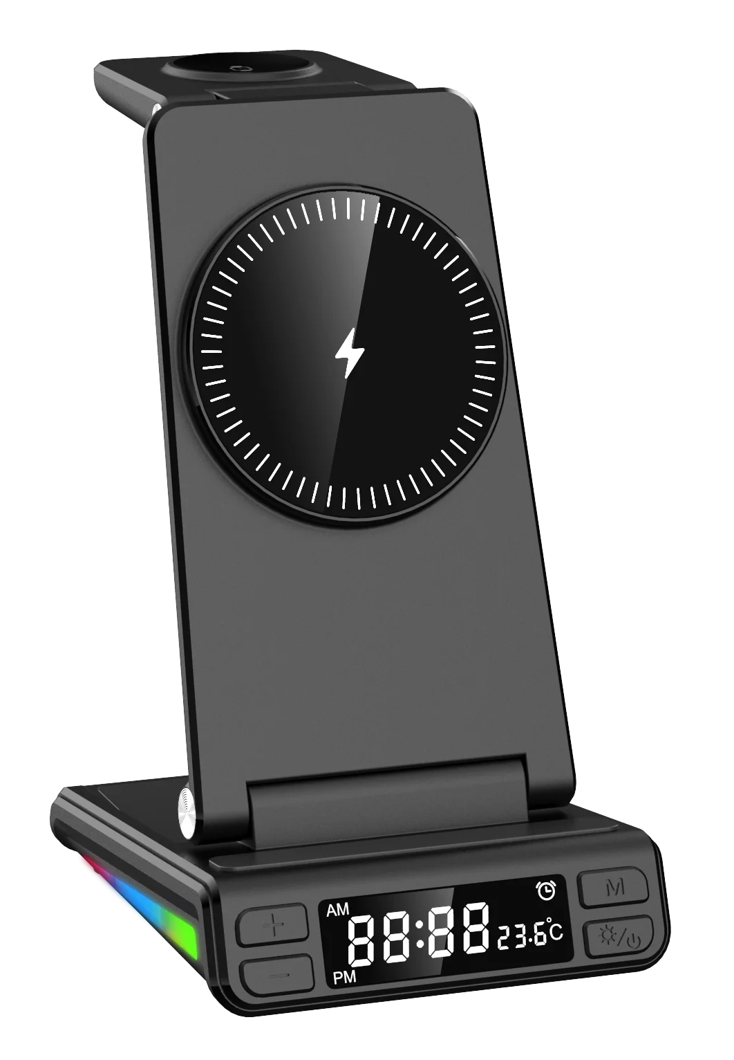 Magnetic Phone Holder 15W Fast Wireless Charger Stand 3 in 1 Wireless Charger for Phone Smart Watch Headset