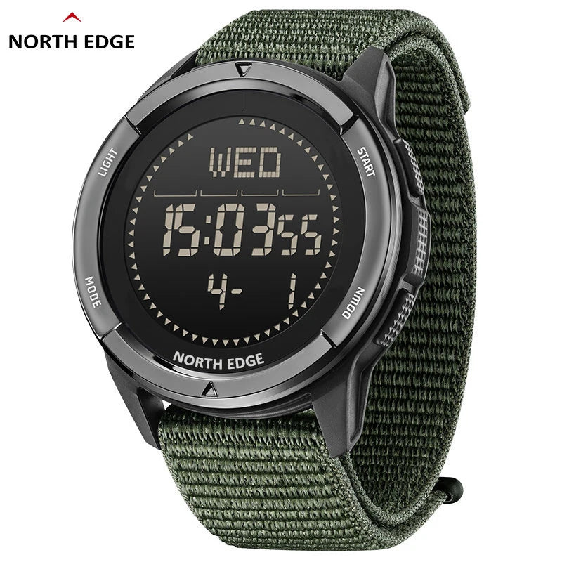 North Edge ALPS Men's Electronic Watch Shock Sports Super Light Outdoor Compass 50M Waterproof Wristwatches