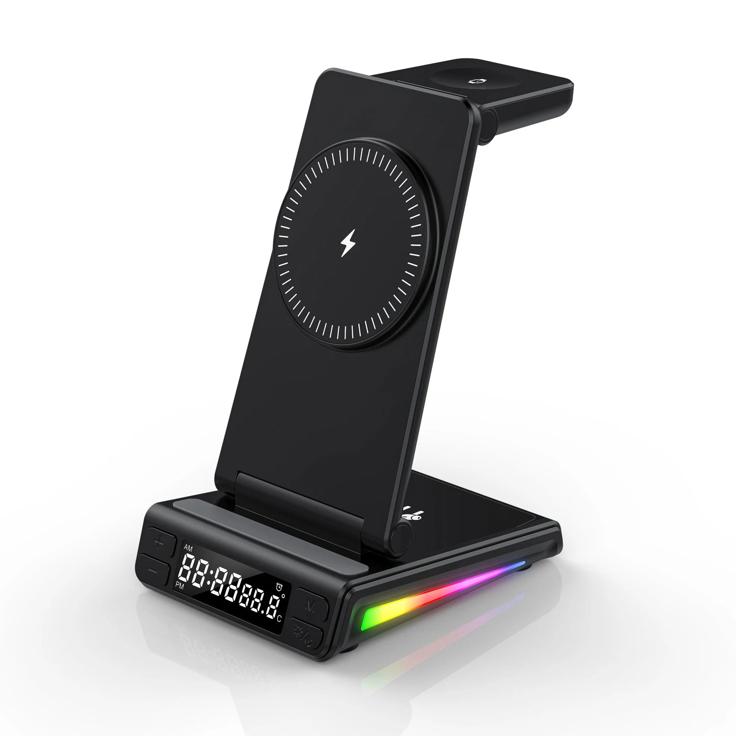 Magnetic Phone Holder 15W Fast Wireless Charger Stand 3 in 1 Wireless Charger for Phone Smart Watch Headset