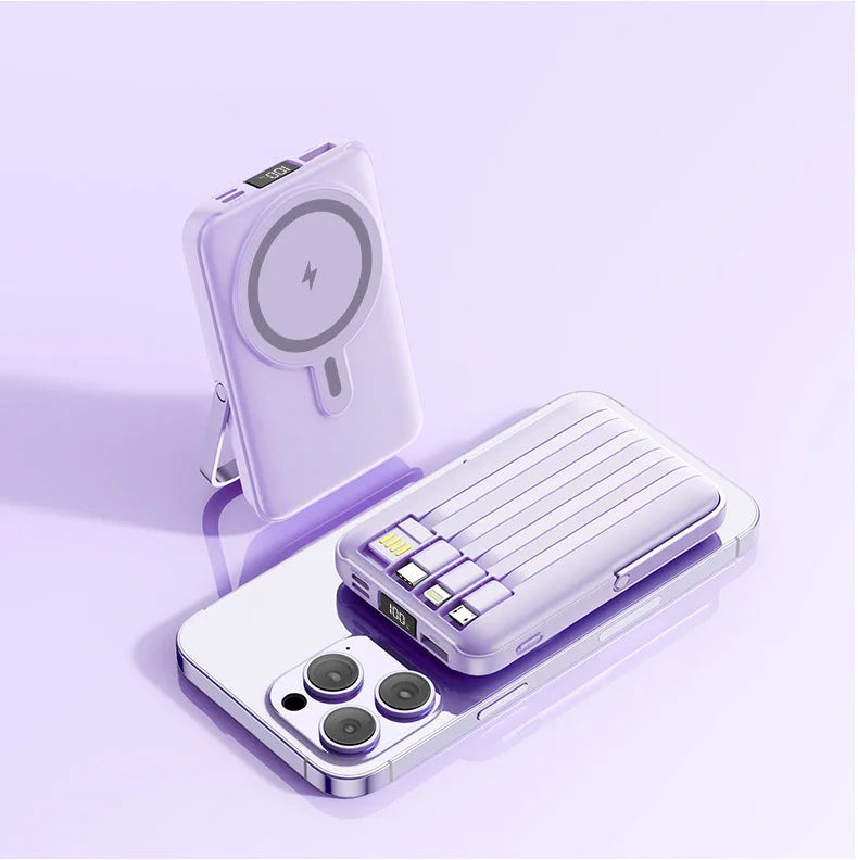 Wholesale Magnetic Super Fast Charging Power Bank 4-1 with Stand 10000mAh/20000mAh Portable Charger