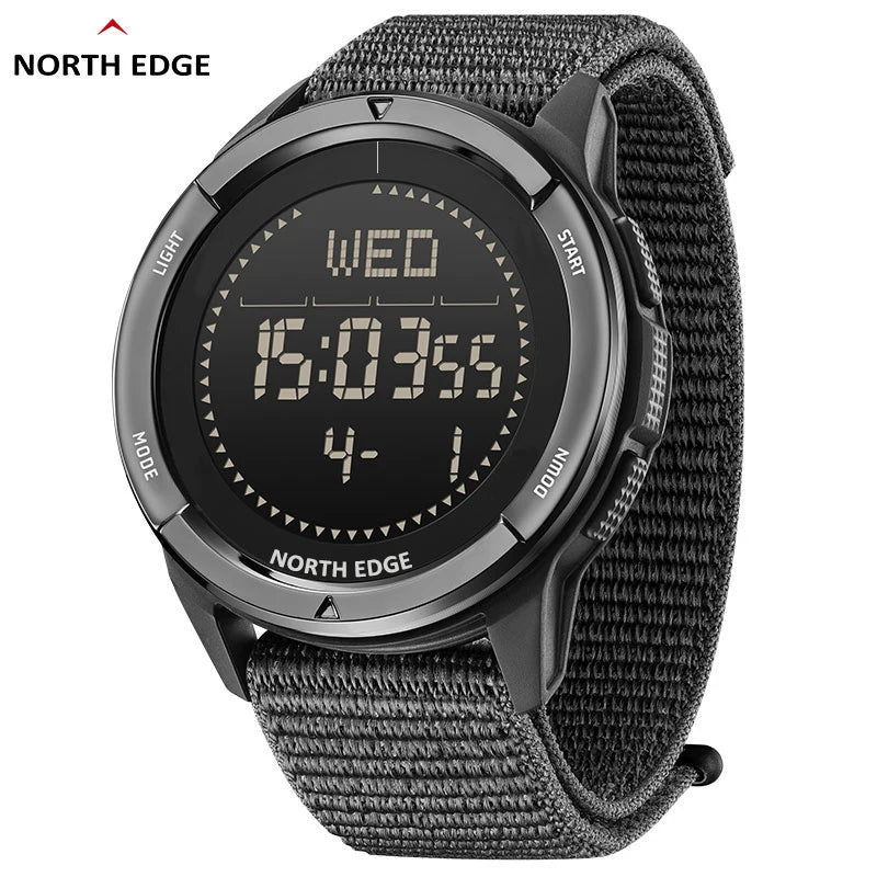 North Edge ALPS Men's Electronic Watch Shock Sports Super Light Outdoor Compass 50M Waterproof Wristwatches