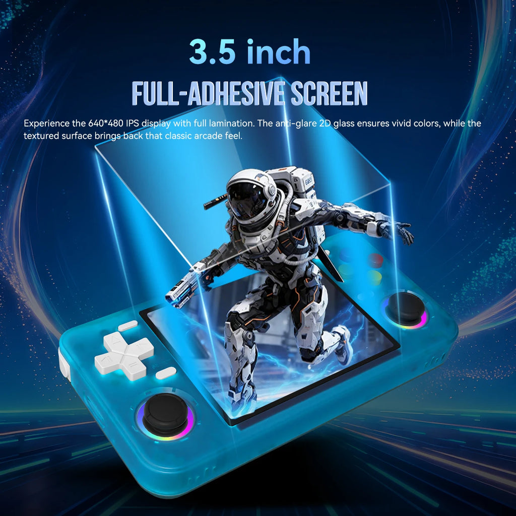RF35H portable handheld game console with 3.5-inch IPS high-resolution screen supporting 30+emulator WiFi connections