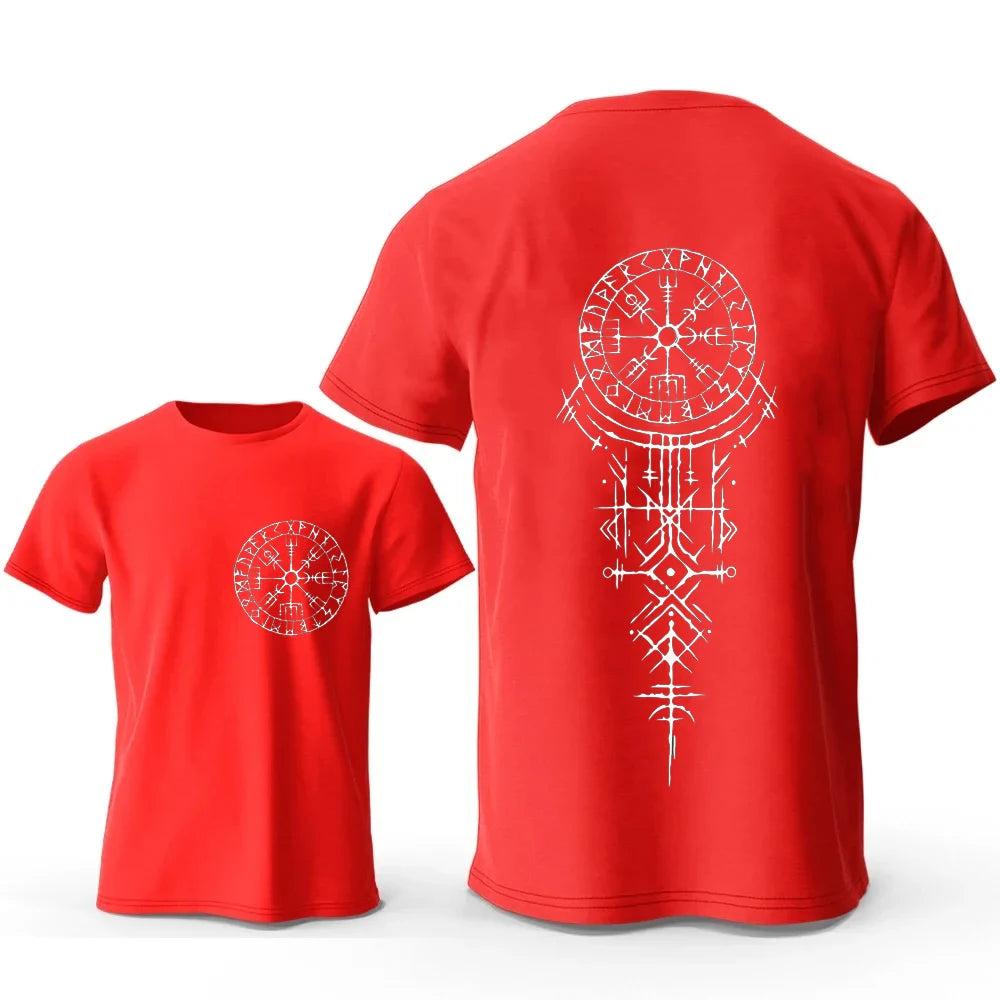 Viking Runic Compass Graphic T Shirts Funny Trip Tshirts Short Sleeve Tops Fashion Casual Harajuku T-shirts Men Brand T-shirts