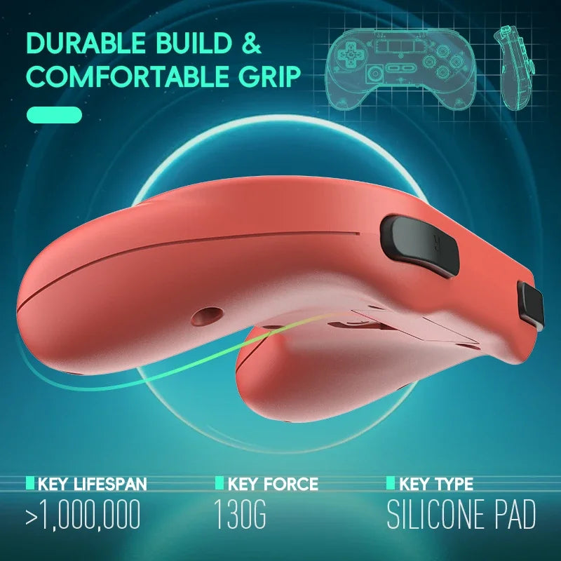 Data Frog PC07 Classic Style Wireless Game Controller, Dual Receiver, Retro Gamepad for PC DInput, Android TV, Arcade Gaming