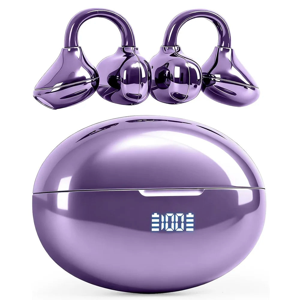Wireless Earbuds OWS Hi-fi Stereo BT 5.4 Earphone with LED Display for Travel Business Clear Calls Headphones High Quality