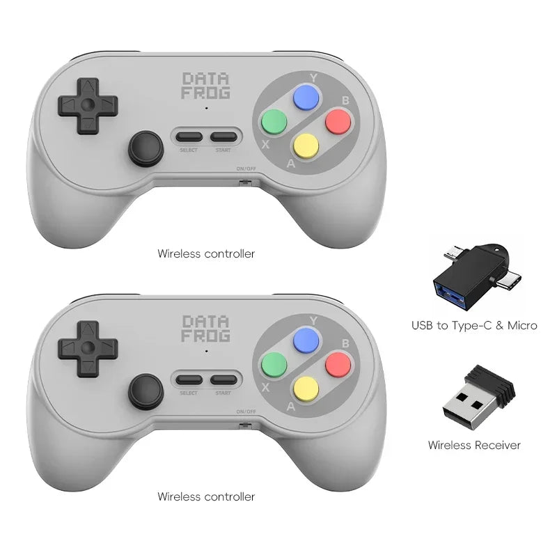 PC07 Wireless Controller Retro Gamepad, Plug and Play for PC DInput, Android TV Box, Emulator Arcade Games
