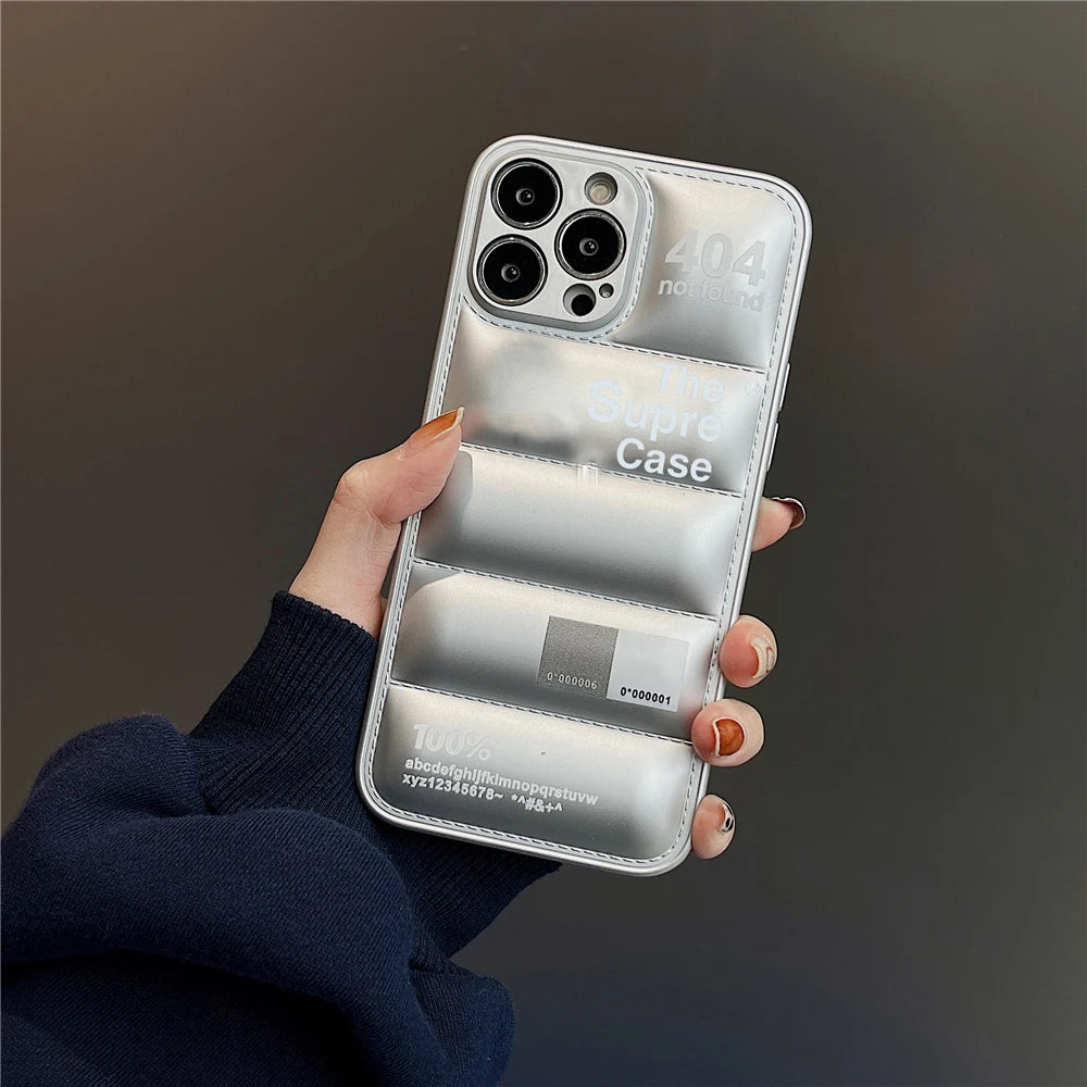 Luxury Fashion Down Jacket Soft Silicone Phone Case For iPhone 14 13 12 11 Pro Max Xs XR 7 8 Plus Puffer North Cover Funda Coque