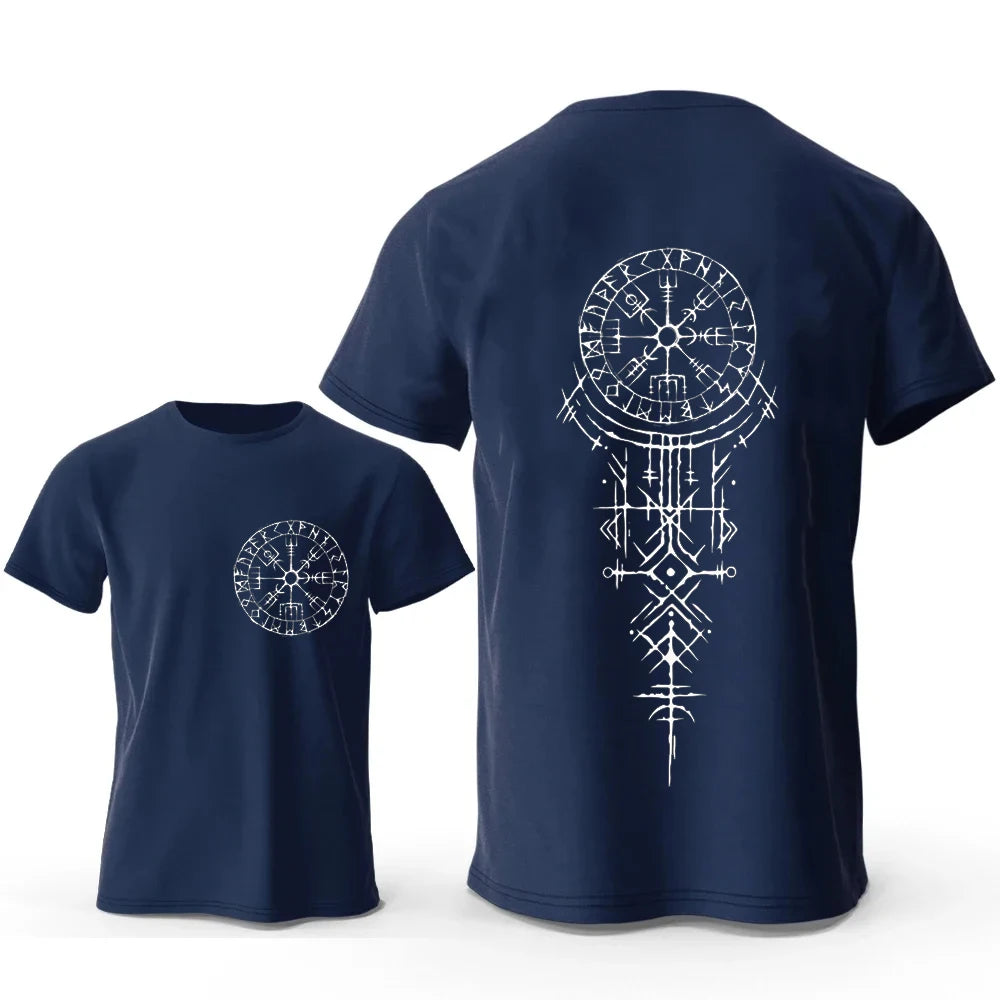 Viking Runic Compass Graphic T Shirts Funny Trip Tshirts Short Sleeve Tops Fashion Casual Harajuku T-shirts Men Brand T-shirts