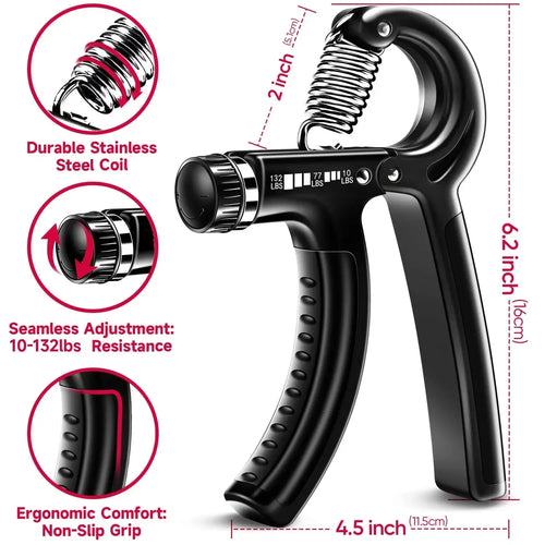 5-60Kg Adjustable Heavy Hand Gripper Fitness Hand Exerciser Grip Wrist Training Finger Gripper Hand Strengthener For Patient