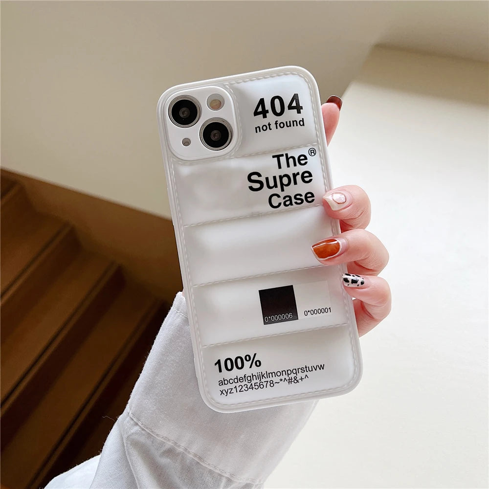 Luxury Fashion Down Jacket Soft Silicone Phone Case For iPhone 14 13 12 11 Pro Max Xs XR 7 8 Plus Puffer North Cover Funda Coque