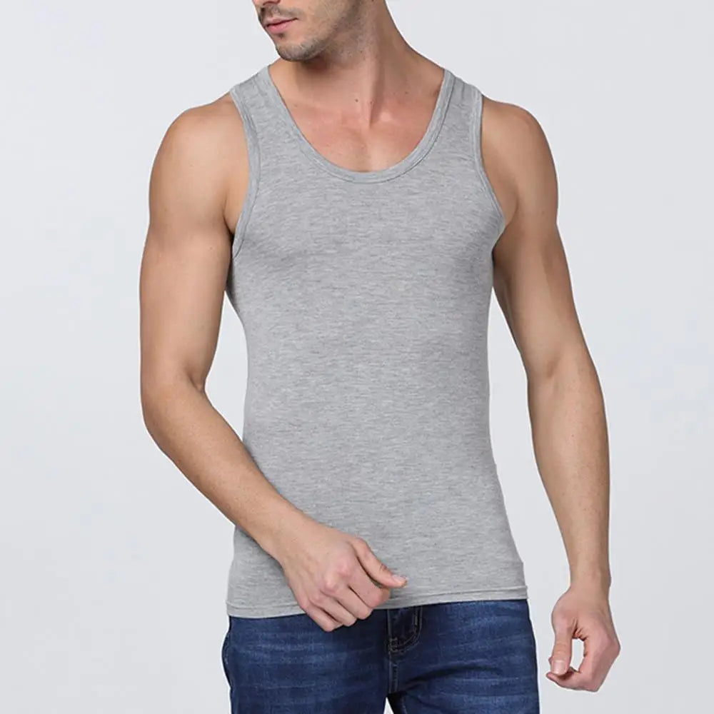 100% Pure Cotton White Grey Black Men Tank Tops Summer Plus Size Singlets Fitness Men Vest Casual Bodybuilding Vest T-shirt