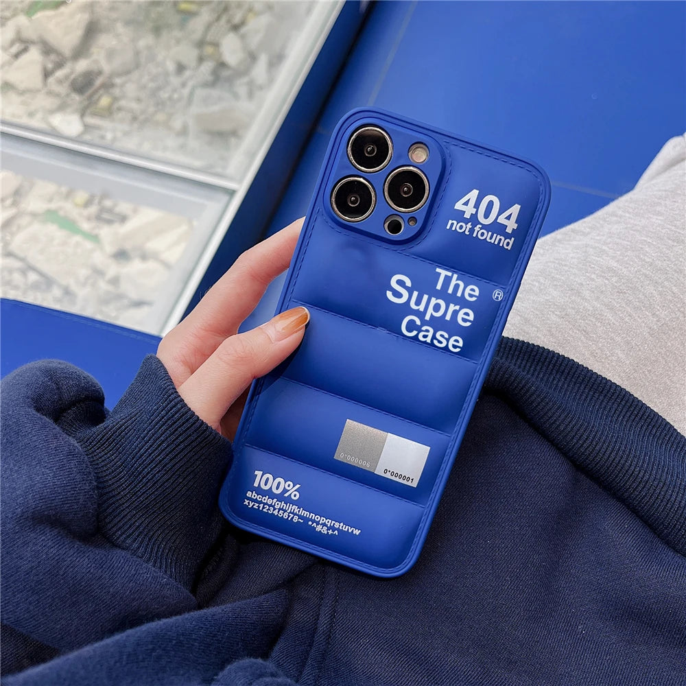 Luxury Fashion Down Jacket Soft Silicone Phone Case For iPhone 14 13 12 11 Pro Max Xs XR 7 8 Plus Puffer North Cover Funda Coque