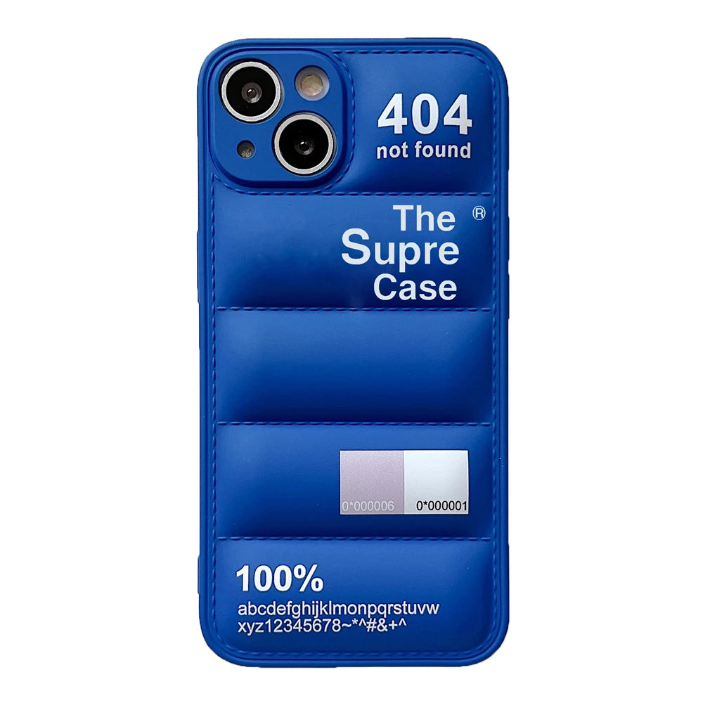 Fashion Brand Soft Silicone Phone Cover For iPhone 14 13 Pro Max 12 11 Pro XS Max XR 7 8 Plus Down Jacket North Shockproof Case