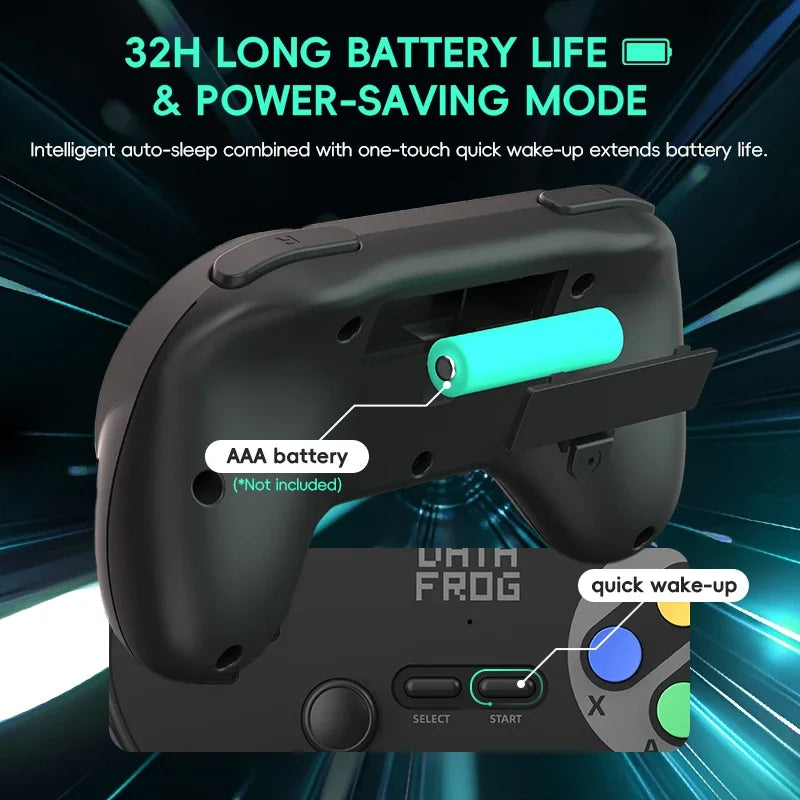 PC07 Wireless Controller Retro Gamepad, Plug and Play for PC DInput, Android TV Box, Emulator Arcade Games