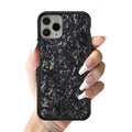 Forged Carbon Fundas Phone Case Wireless Charging PC+TPU For IPhone 11 12 13 14 15 16 17 Pro Max Plus Case
