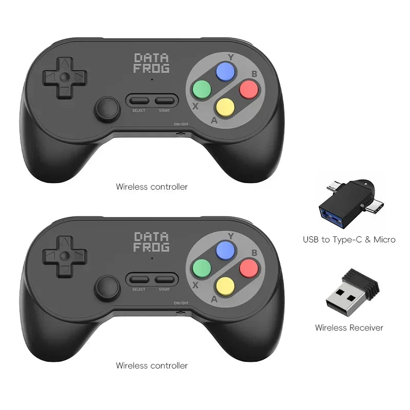 PC07 Wireless Controller Retro Gamepad, Plug and Play for PC DInput, Android TV Box, Emulator Arcade Games