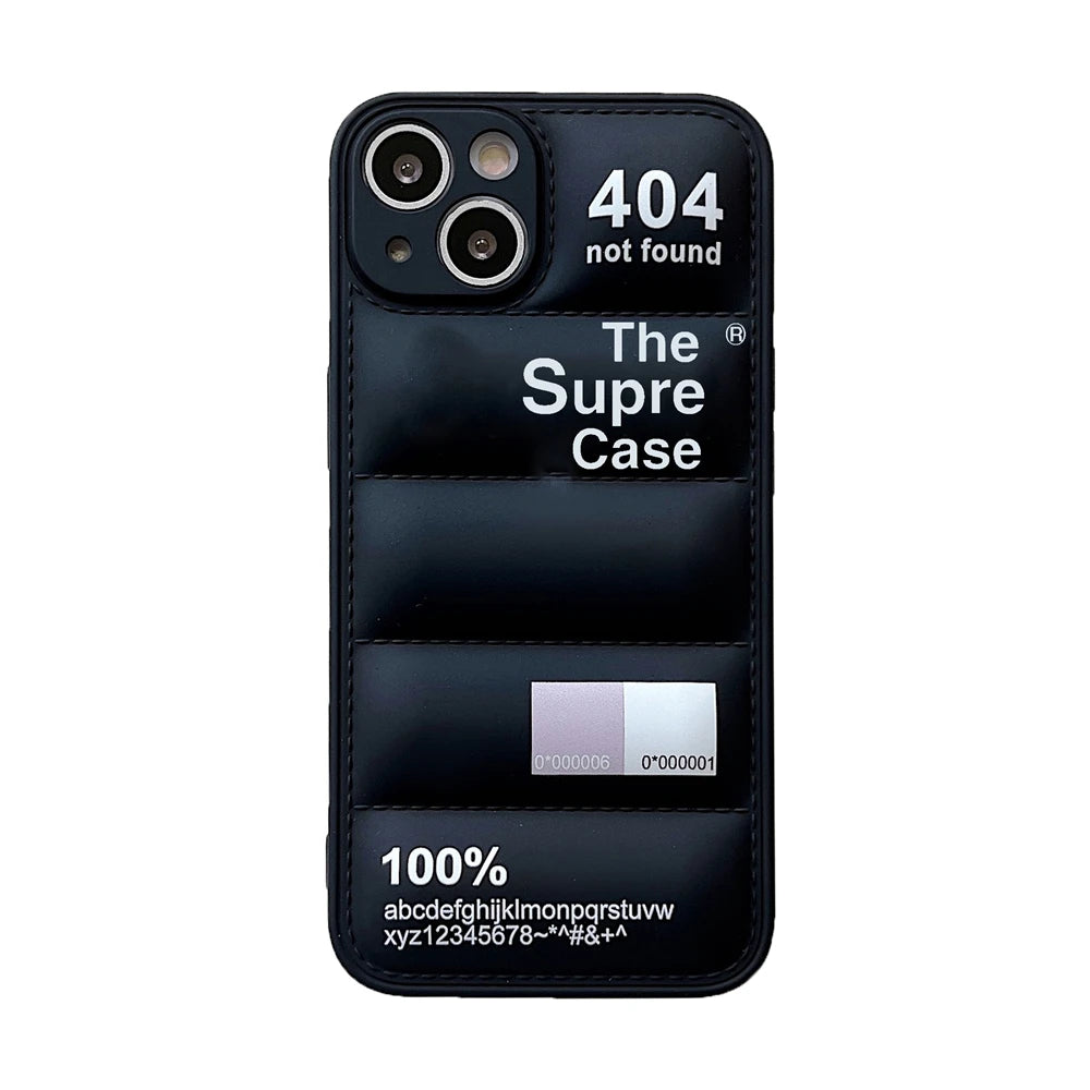 Fashion Brand Soft Silicone Phone Cover For iPhone 14 13 Pro Max 12 11 Pro XS Max XR 7 8 Plus Down Jacket North Shockproof Case