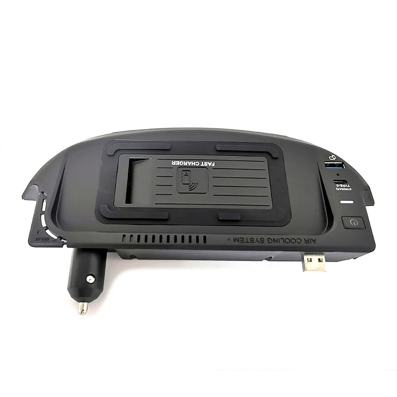 For Ford Mustang 2015-2021 15W Car wireless charger fast center console phone charger charging plate panel charging holder