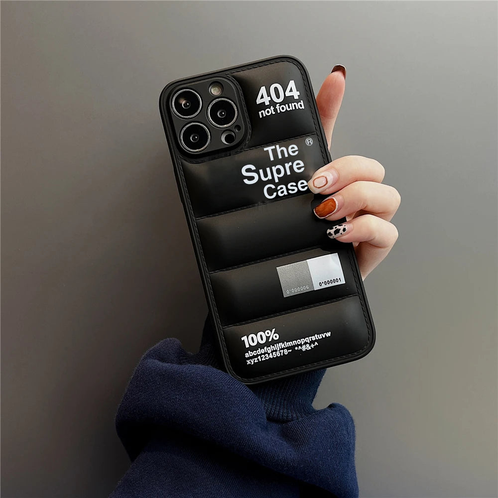 Luxury Fashion Down Jacket Soft Silicone Phone Case For iPhone 14 13 12 11 Pro Max Xs XR 7 8 Plus Puffer North Cover Funda Coque