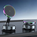 Foldable 360 Rotatable Wireless Charger Car Phone Holder 15W Vacuum Suction Magnetic Phone Charger
