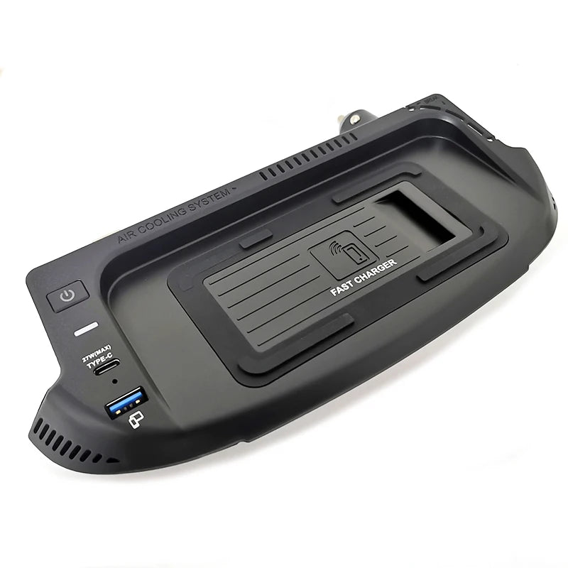 For Ford Mustang 2015-2021 15W Car wireless charger fast center console phone charger charging plate panel charging holder
