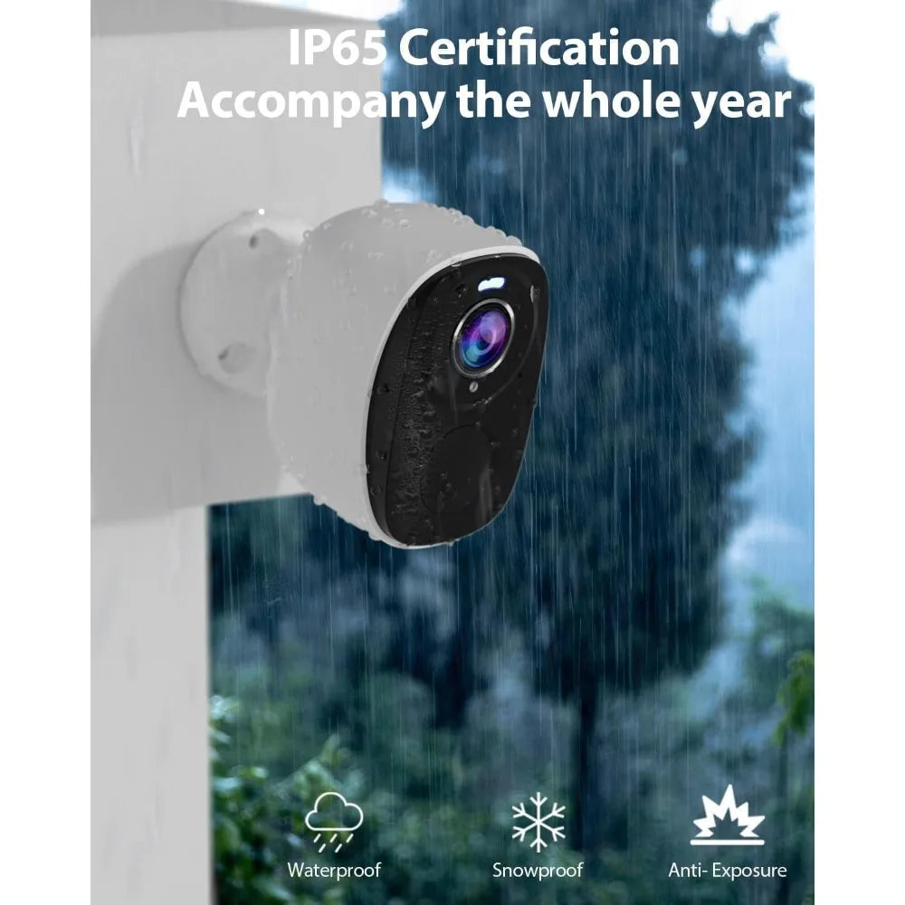 upgraded 5g/2.4g wifi security cameras wireless outdoor,2k battery powered home indoor camera with ai motion detection, siren,co
