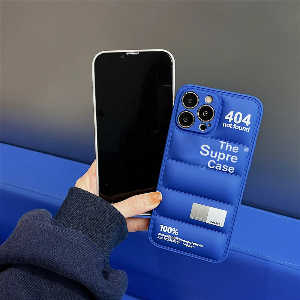 Luxury Fashion Down Jacket Soft Silicone Phone Case For iPhone 14 13 12 11 Pro Max Xs XR 7 8 Plus Puffer North Cover Funda Coque