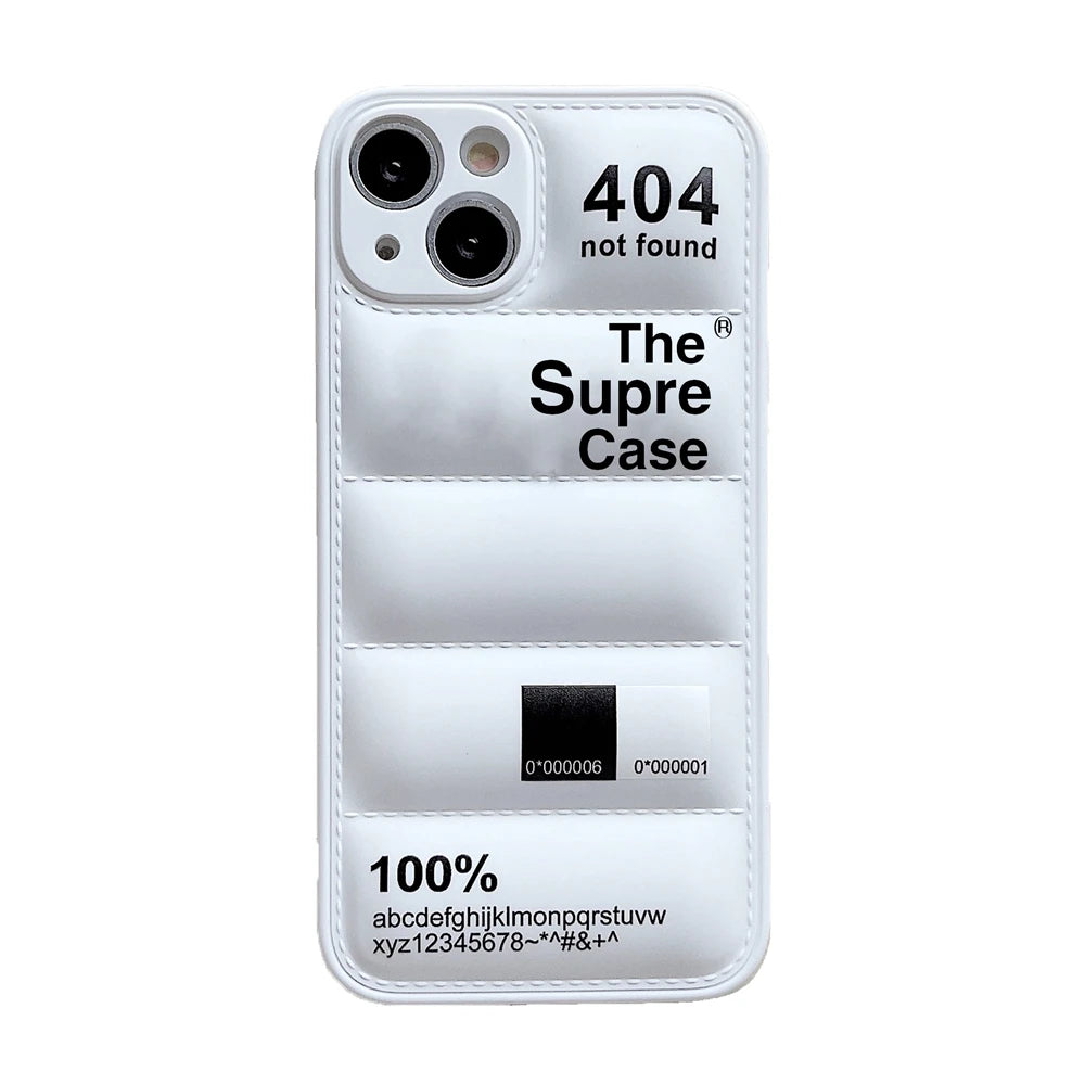 Fashion Brand Soft Silicone Phone Cover For iPhone 14 13 Pro Max 12 11 Pro XS Max XR 7 8 Plus Down Jacket North Shockproof Case