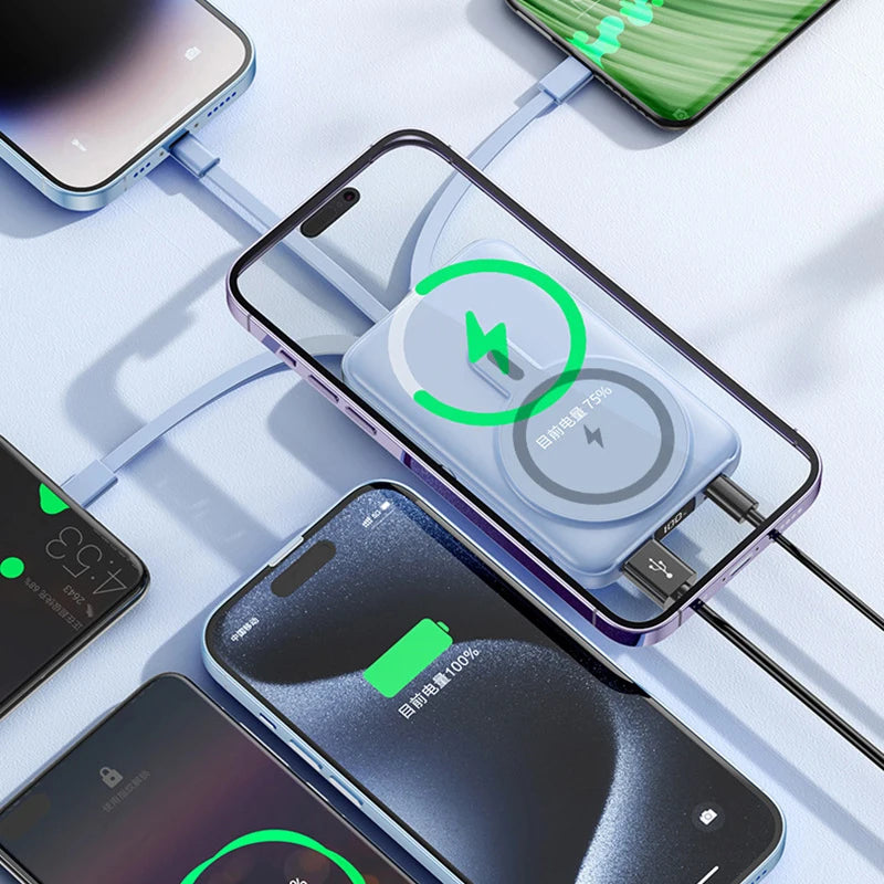 OnePlus 50000mAh Power Bank Ultra-large Capacity Magnetic Wireless Super Fast Charger Comes With a Charge Cable Power Supply