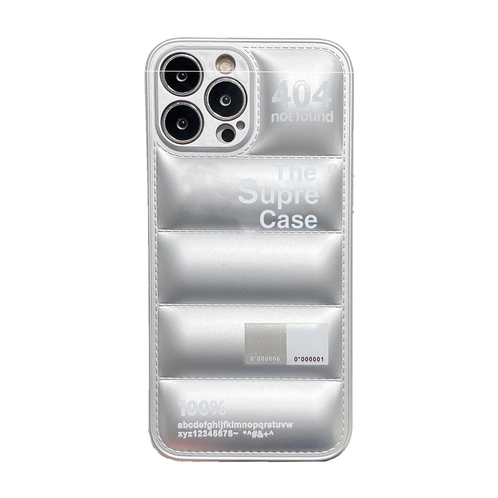 Fashion Brand Soft Silicone Phone Cover For iPhone 14 13 Pro Max 12 11 Pro XS Max XR 7 8 Plus Down Jacket North Shockproof Case