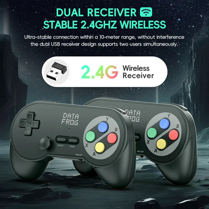 PC07 Wireless Controller Retro Gamepad, Plug and Play for PC DInput, Android TV Box, Emulator Arcade Games