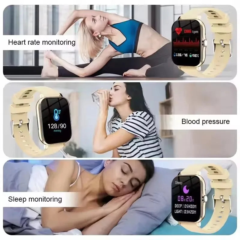 Smart Watch With Full Touch Screen Call Message Reminder Music Control And Other Functions Compatible with iPhone/Android HT30