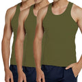 Hot Sale 3pcs / 100% Cotton Mens Sleeveless Tank Top Solid Muscle Vest Undershirts O-neck Gymclothing Tees Whorl Tops