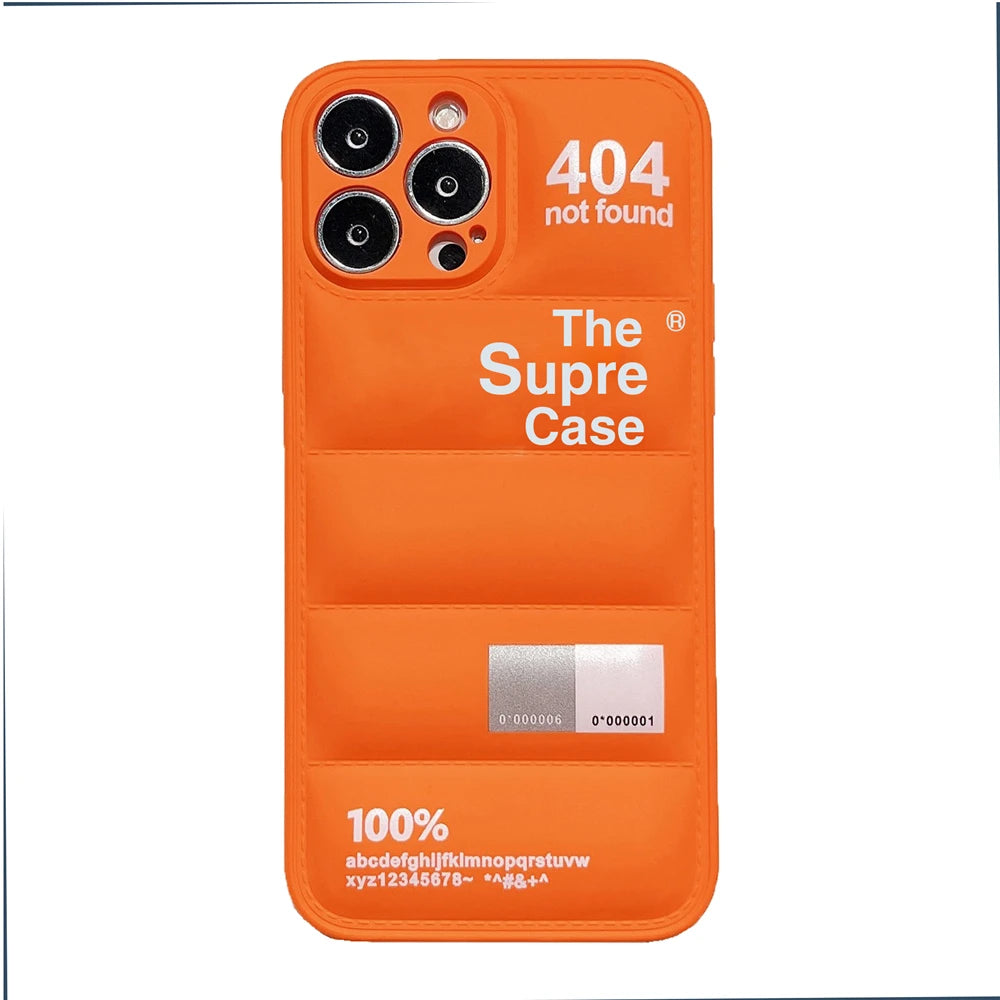 Fashion Brand Soft Silicone Phone Cover For iPhone 14 13 Pro Max 12 11 Pro XS Max XR 7 8 Plus Down Jacket North Shockproof Case