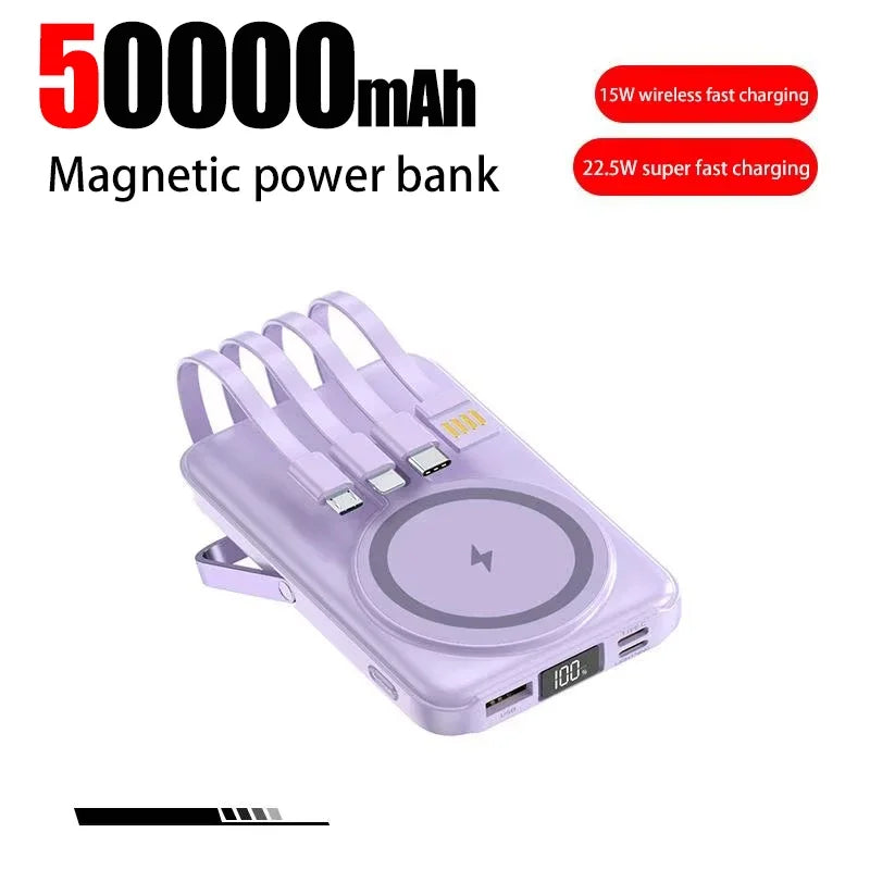 OnePlus 50000mAh Power Bank Ultra-large Capacity Magnetic Wireless Super Fast Charger Comes With a Charge Cable Power Supply