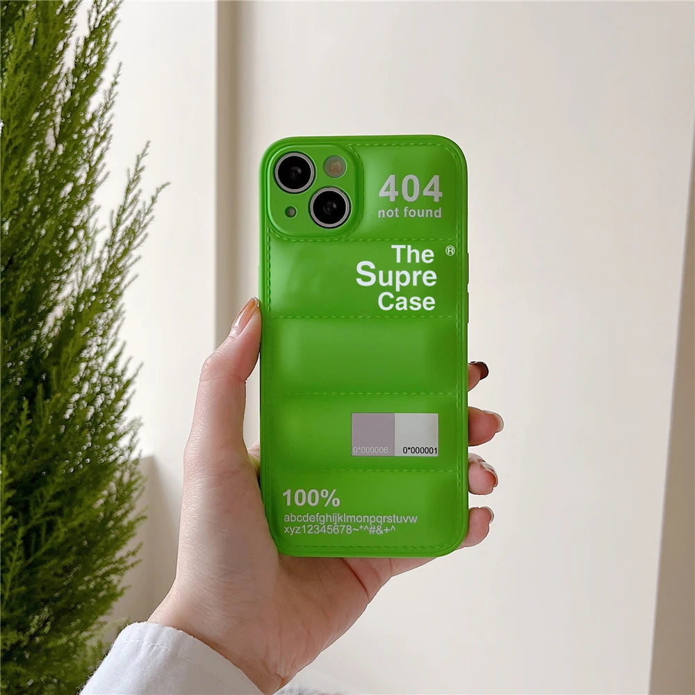 Luxury Fashion Down Jacket Soft Silicone Phone Case For iPhone 14 13 12 11 Pro Max Xs XR 7 8 Plus Puffer North Cover Funda Coque