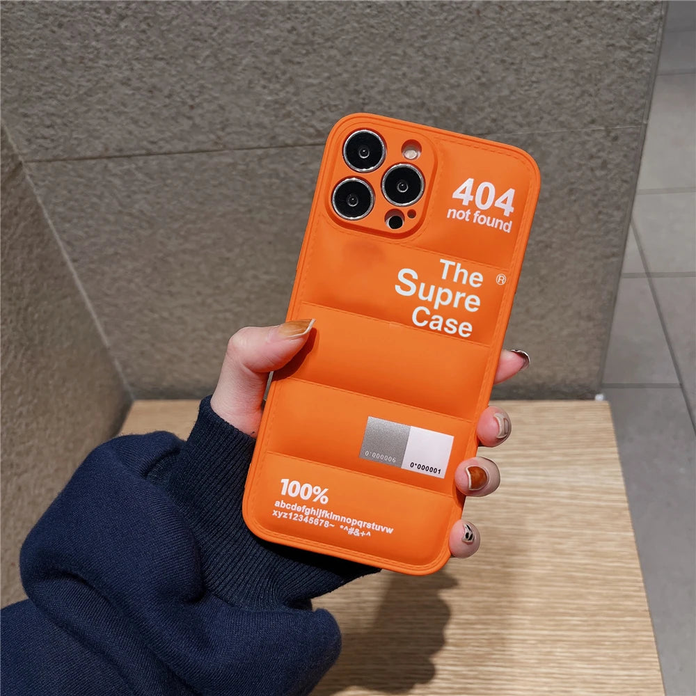 Luxury Fashion Down Jacket Soft Silicone Phone Case For iPhone 14 13 12 11 Pro Max Xs XR 7 8 Plus Puffer North Cover Funda Coque