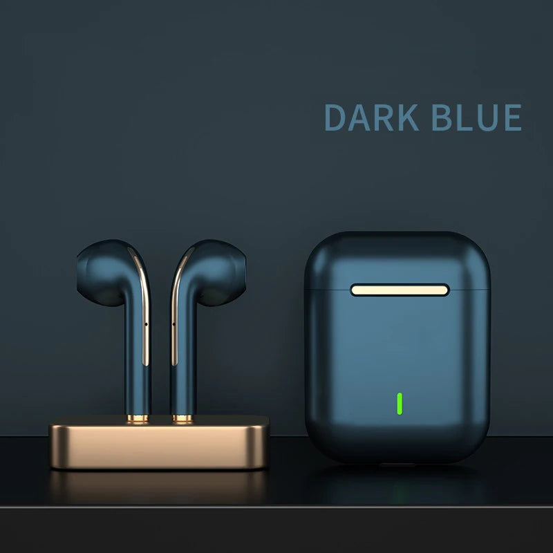 J18 TWS Wireless Earbuds, 5.3 Bluetooth Headphones Long Playtime, Noise Cancelling Voice Call, for Gaming, Business & Sports