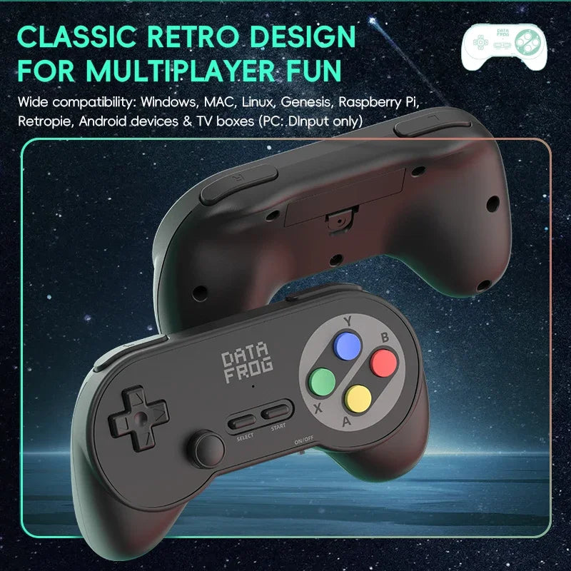 PC07 Wireless Controller Retro Gamepad, Plug and Play for PC DInput, Android TV Box, Emulator Arcade Games
